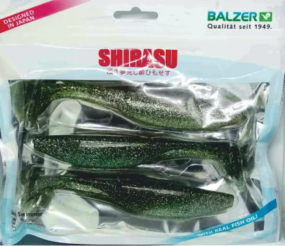 Balzer Shirasu Suki Swimmer Set Masaru 10cm, 12,5cm und 15cm mit Fischöl Gummifisch Barsch Zander Hecht