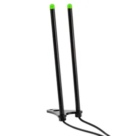 CARPEX14cm Snag Bar mit LED Rutenhalter grün Rutensicherung Black Snag Ears