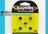 AG13 (LR44) 1,5V Knopfzellenbatterien Raymax Alkaline 5 Stück im Blister