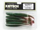 KEITECH 4" Easy Shiner - Gummifisch Swimbait 302S Plum Green FLK. 7 Stück