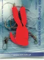 Meerespaternoster Haken 4/0 mit 2 Twister rot 5,5cm