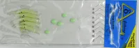 Mini Shrimp Pilk Beifang System mit 5 Haken und 5 Fluo Perlen