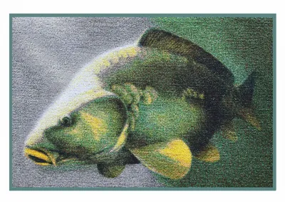 Teppich mit Fisch Motiv Karpfen ...